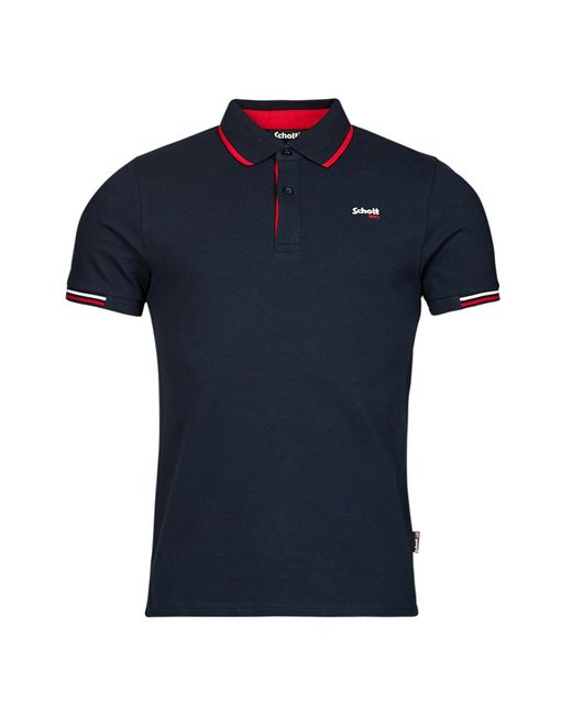 Polo Devon di Schott Nyc in Blue da Uomo