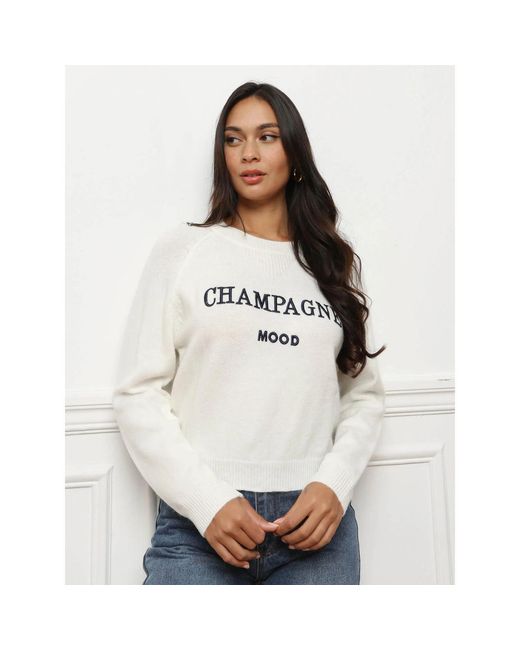 Pull Pulls Pour Femme La Modeuse en coloris White