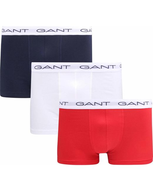 Caleçons Boxers Lot de 3 Rouge Gant pour homme en coloris White