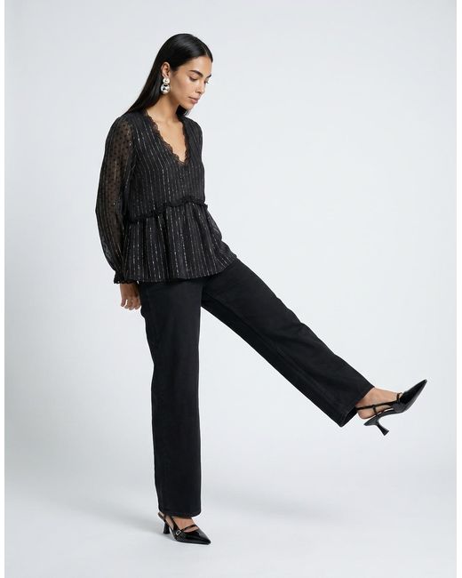 Moony Mood Blouse Pabbenant in het Black