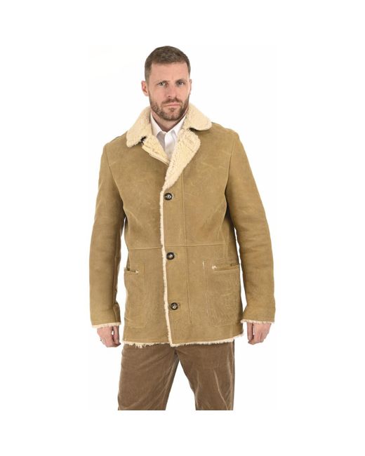 Manteau 3/4 élégant peau lainée beige-044253 La Canadienne pour homme en coloris Natural