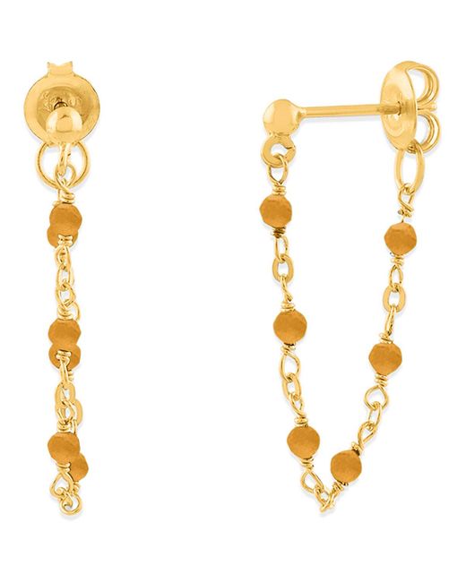 Boucles oreilles Boucles D'oreilles Argent Dorée Chaine Et Pierres Orusbijoux pour homme en coloris Metallic