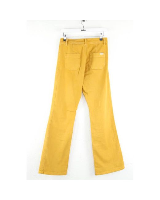 Jeans Jean bootcut en coton jaune Ba&sh en coloris Yellow