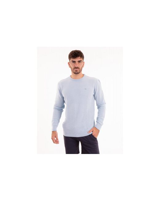 Pull Pull manches longues uni en maille cloquée Camberabero pour homme en coloris Blue