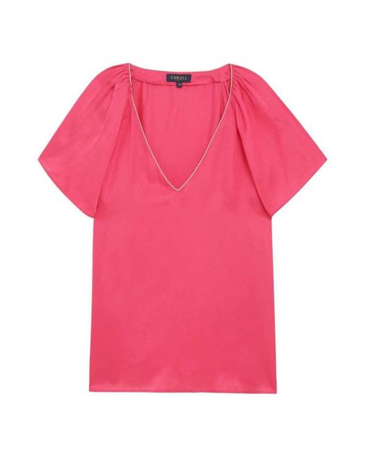 T-shirt 164767VTPE24 CAROLL en coloris Pink