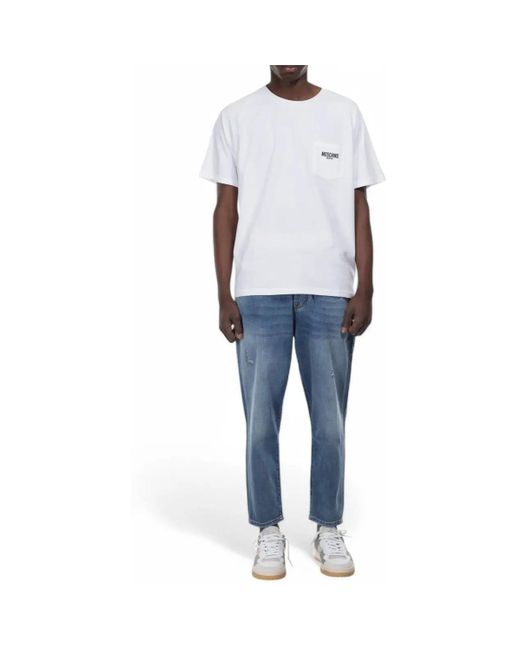 T-shirt T-shirt logo blanc nage noir Moschino pour homme en coloris White