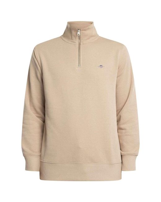 Polaire Sweat-shirt à demi-fermeture éclair Regular Shield Gant pour homme en coloris Natural