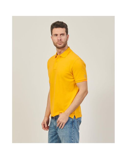 T-shirt Polo en tissu technique stretch Suns pour homme en coloris Yellow