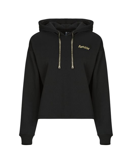 Pieces Capuchon Sweaters Pcchilli Amour in het Black
