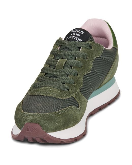 Sun 68 Lage Sneakers Ally Solid in het Green