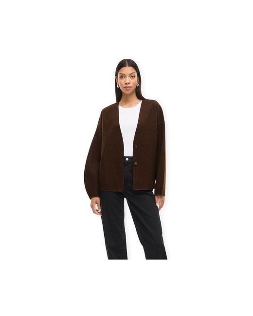 Manteau Noos Juice Loose Jacket - Coffee Bean Vila en coloris Brown