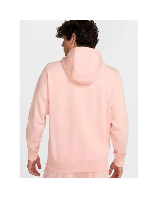 Sweat-shirt M nsw club hoodie po bb Nike pour homme en coloris Pink