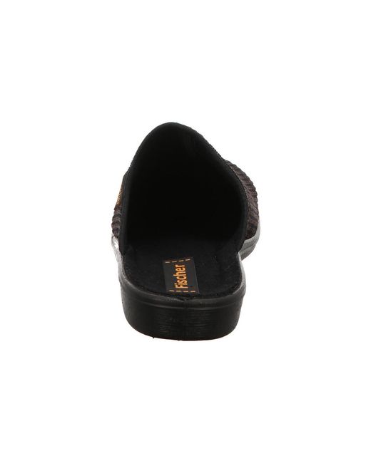 Chaussons Fischer pour homme en coloris Black
