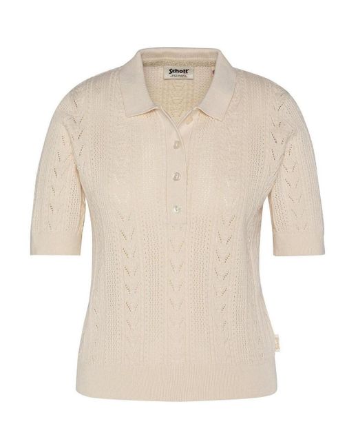 Debardeur PSTAMMYW OFF WHITE Schott Nyc en coloris Natural