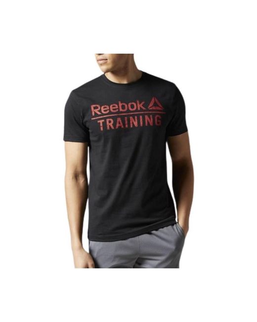 Reebok T-Shirt Korte Mouw Ax8214 in het Black voor heren