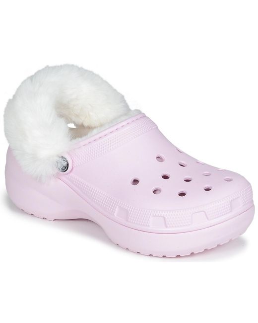 CROCSTM Klompen Classic Platform Lined Clog W in het Pink