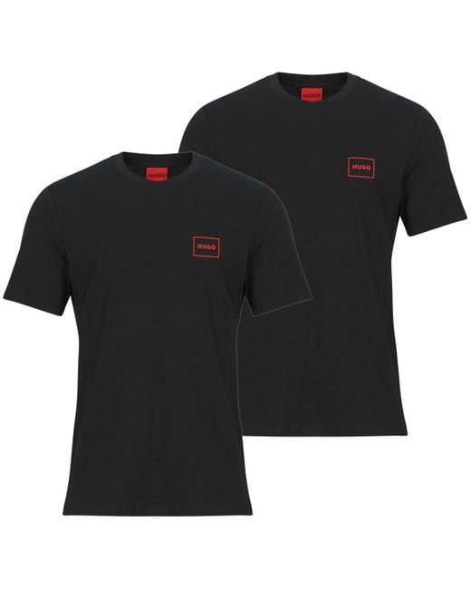 T-Shirt Dugopak Pack 2 di HUGO in Black da Uomo