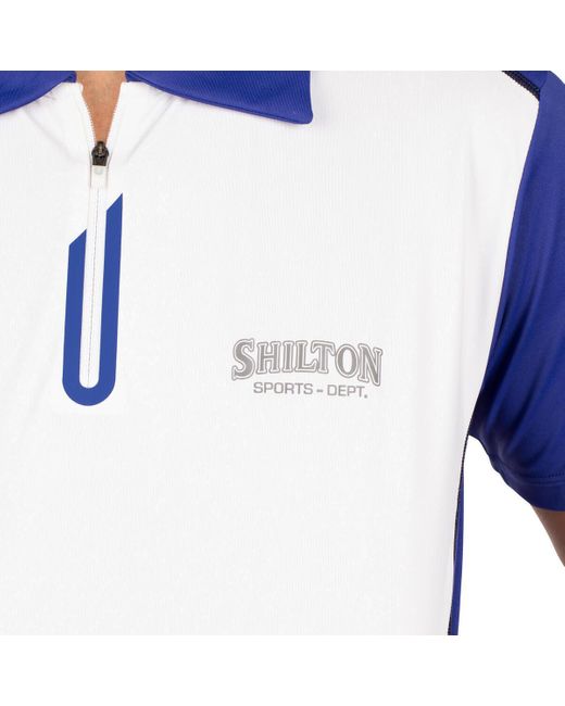 Polo Polo de sport zippé BICOLORE Shilton pour homme en coloris Blue