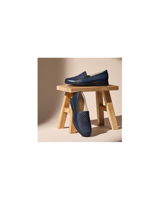 Chaussures escarpins Manoletina de mujer combinada piel con grabado y suela de g Pitillos en coloris Blue