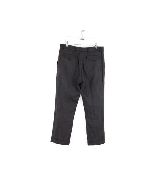 Pantalon Pantalon droit en laine noir Manoush en coloris Gray
