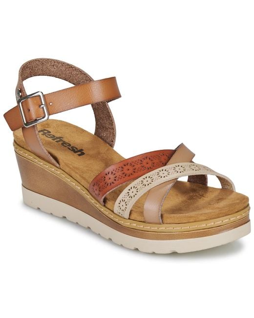 Refresh Metallic Keilabsatzsandalen 172682