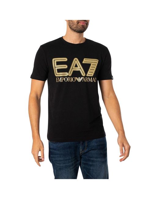 T-shirt T-shirt graphique EA7 pour homme en coloris Black