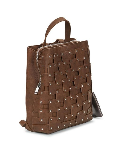 Desigual Brown Rucksack Backpack New Patch 1 Choco Sumy