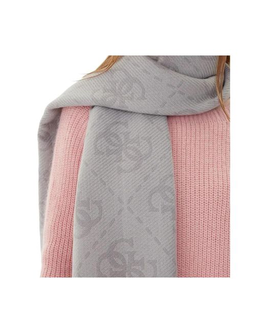 Echarpe All Over Guess en coloris Pink