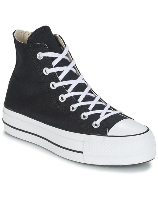Converse Hoge Sneakers Chuck Taylor All Star Lift Canvas Hi in het Zwart -  Lyst