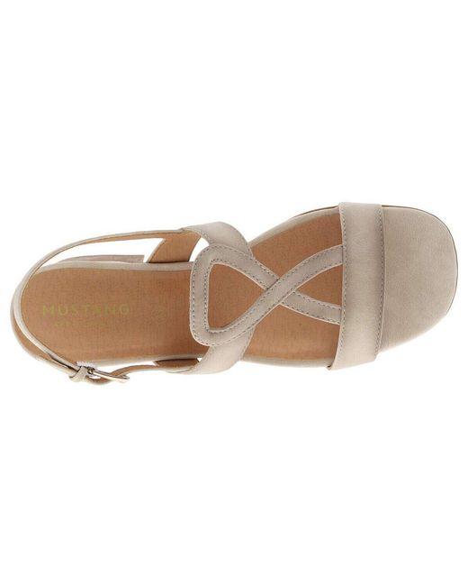 Sandales Nu-pieds - Ivoire Mustang en coloris Metallic