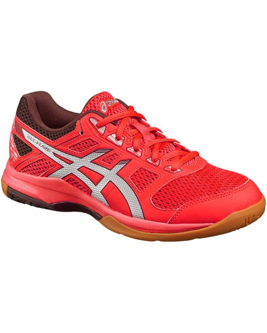 Asics Gel-Rocket 7 fitnessschoenen dames koraal/paars/wit - Thuis-Sporten.nl