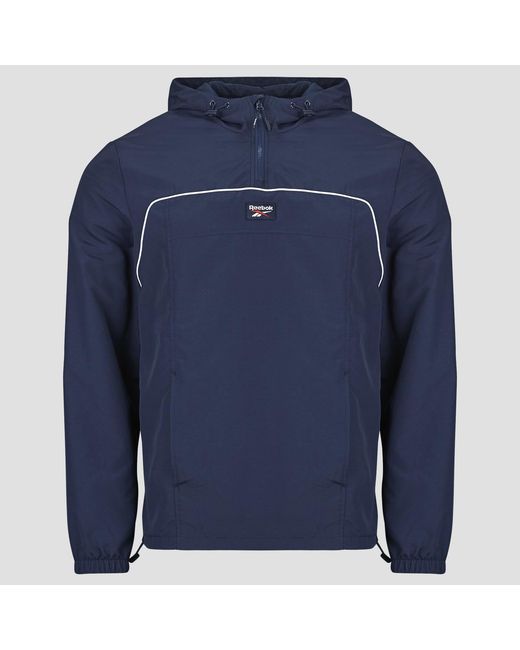 Reebok Trainingsjack Overhead Windcheater in het Blue voor heren