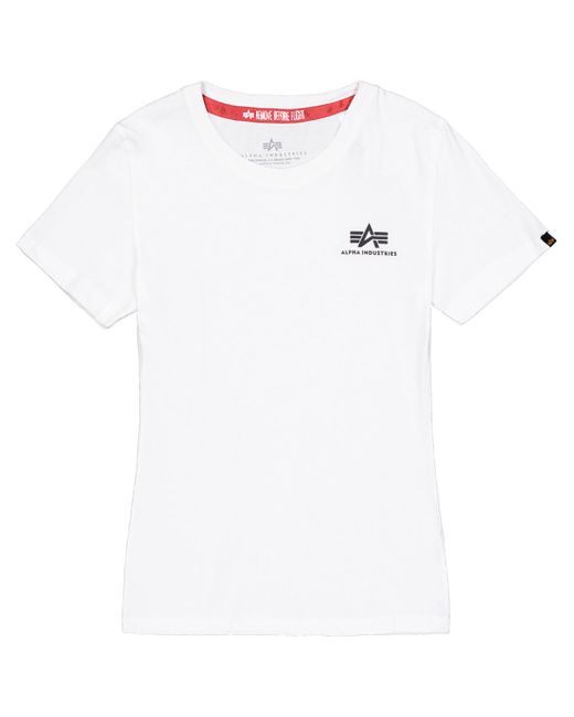 T-shirt Basic T Small Logo Women - white Alpha Industries