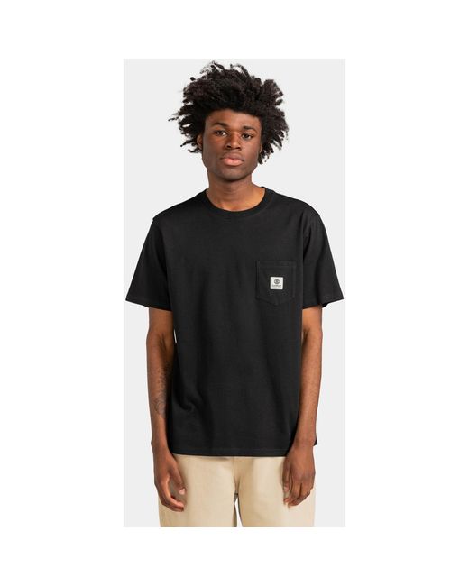 T-shirt Basic Pocket Element pour homme en coloris Black