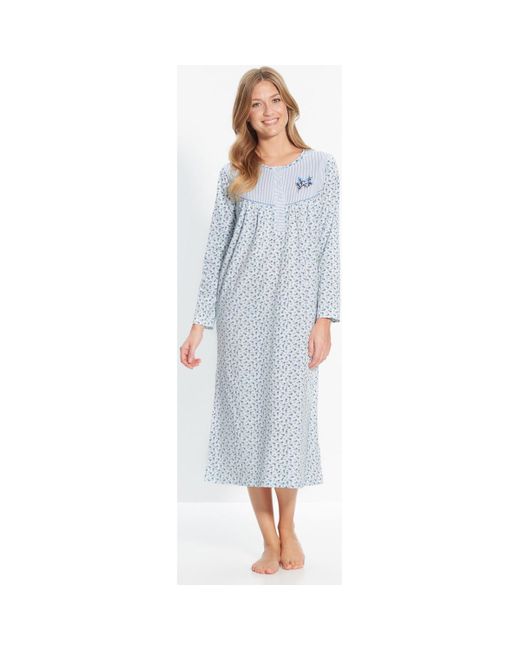 Pyjamas / Chemises de nuit by Daxon - Lot de 2 chemises de nuit manches  longue Lingerelle en coloris Bleu | Lyst