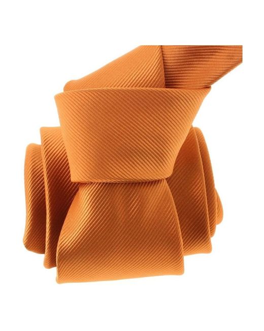 Cravates et accessoires Cravate Monochrome Clj Charles Le Jeune pour homme en coloris Orange