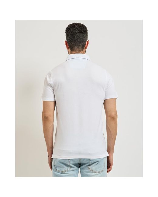 Polo Polo Settemezzo à 3 boutons SETTE/MEZZO pour homme en coloris White