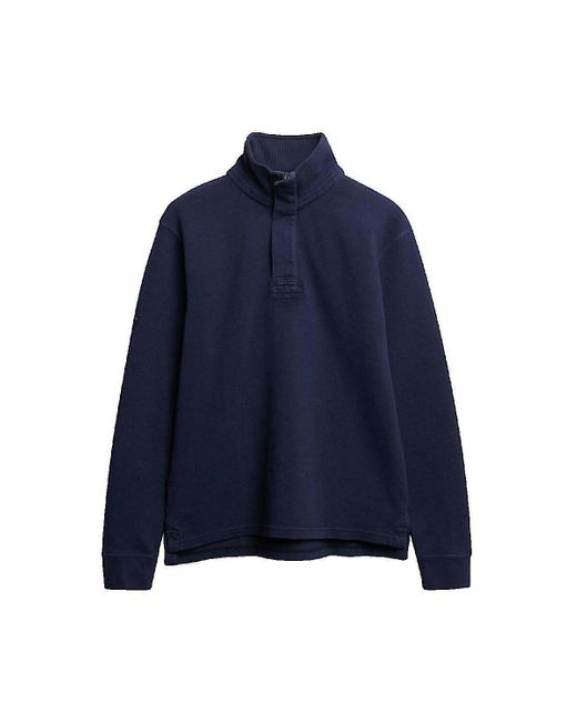 Sweat-shirt Classic Pique Henley Superdry pour homme en coloris Blue