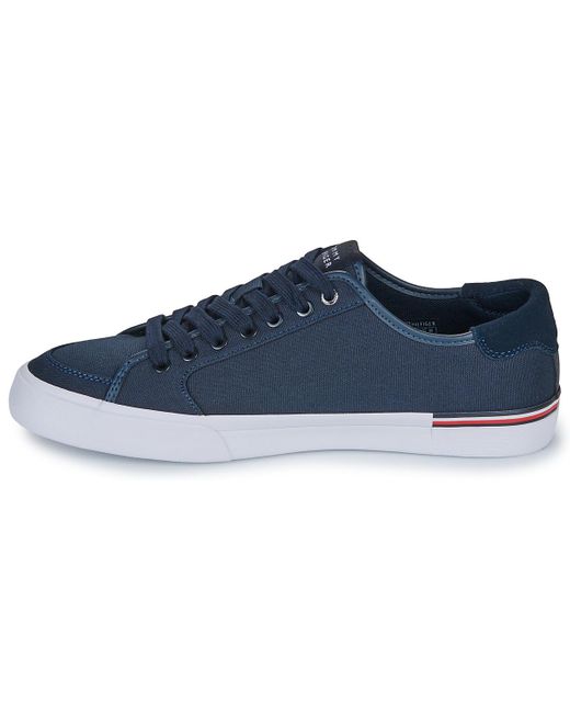Tommy Hilfiger Lage Sneakers Core Corporate Vulc Canvas in het Blue voor heren