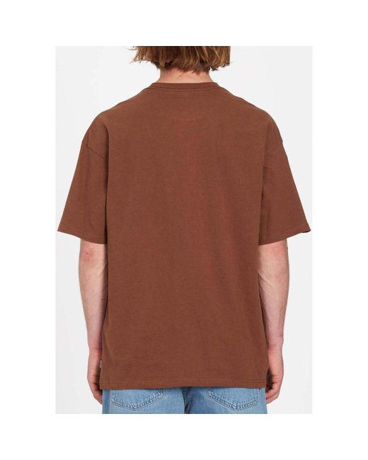 T-shirt Camiseta Todd Bratrud 2 SS Burro Brown Volcom pour homme