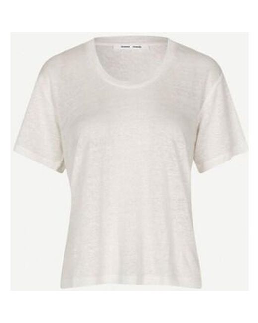 T-shirt Sakayla Tshirt Star Samsøe & Samsøe en coloris White