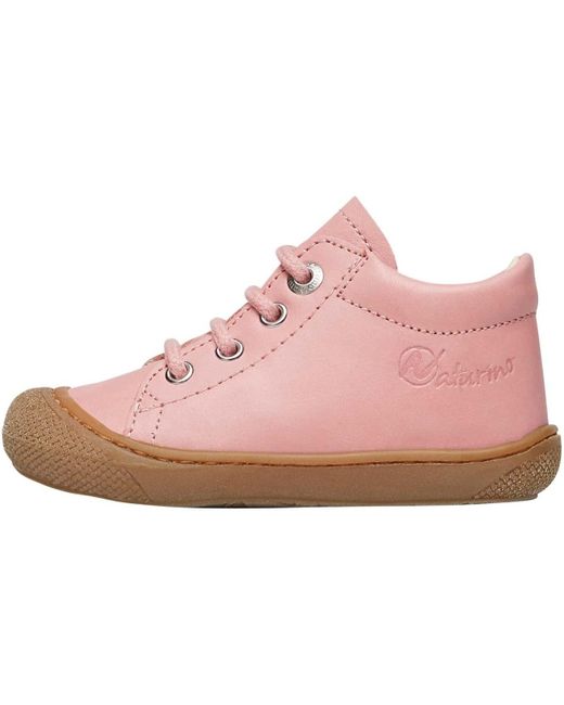 Derbies Chaussures premiers pas en cuir COCOON Naturino en coloris Pink