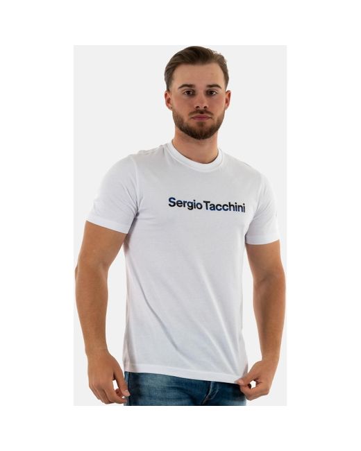 40109 T-shirt Sergio Tacchini pour homme en coloris Blanc | Lyst