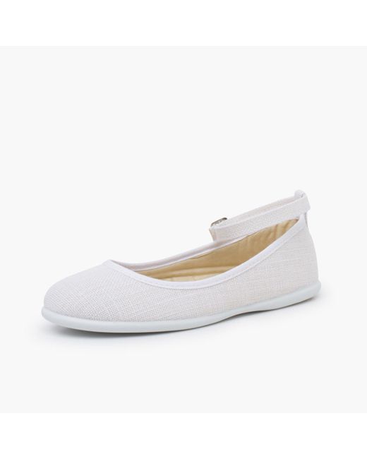 Ballerines Ballerines Lin Bracelet Nœud Tulle Pisamonas en coloris White