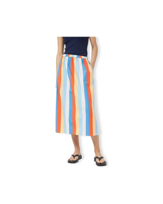Jupes COMPAÑIA FANTÁSTICA Skirt 40108 - Stripes Compañía Fantástica en coloris Blue