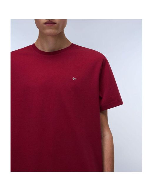 T-shirt SALIS SS SUM NP0A4H8D-R1E1 TIBETAN RED Napapijri pour homme