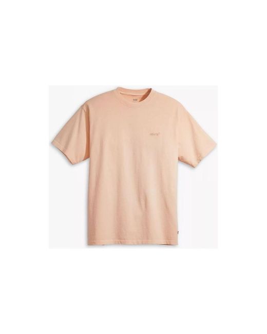 T-shirt A0637 0096 - RED TAB TEE-GARMENT DYE PALE PEACH Levi's pour homme en coloris Natural