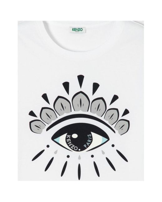 T-shirt Tee shirt Oeil Blanc KENZO en coloris Blanc | Lyst