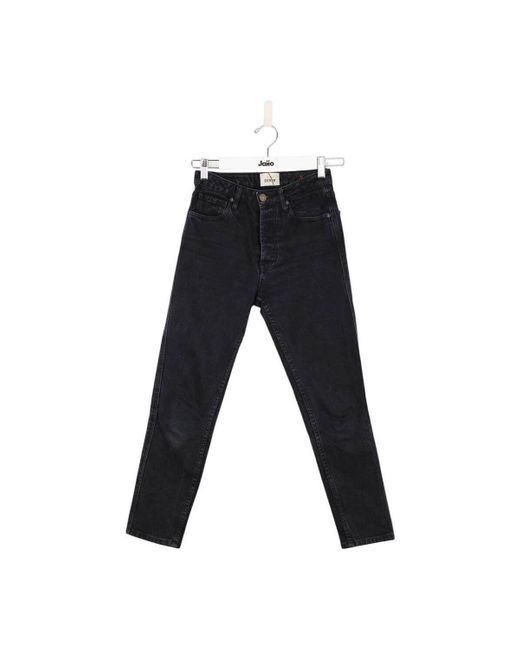 Jeans Jean slim en coton Sezane en coloris Black