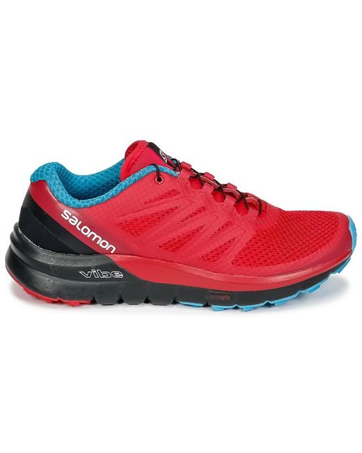 salomon red trainers